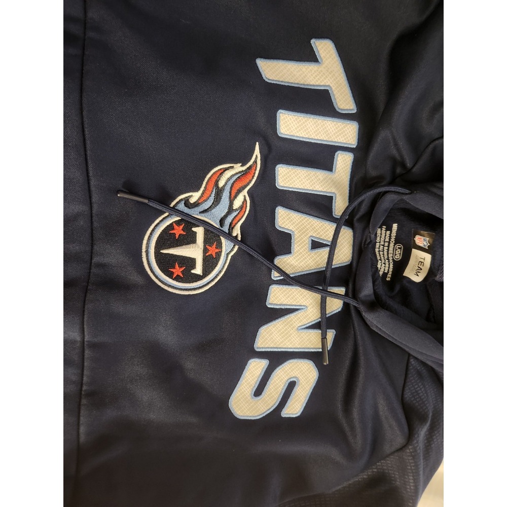 NFL Team Apparel Tennessee Titans Hoodie Mens Large Navy Blue Athletic Gym Gear - Picture 3 of 4
